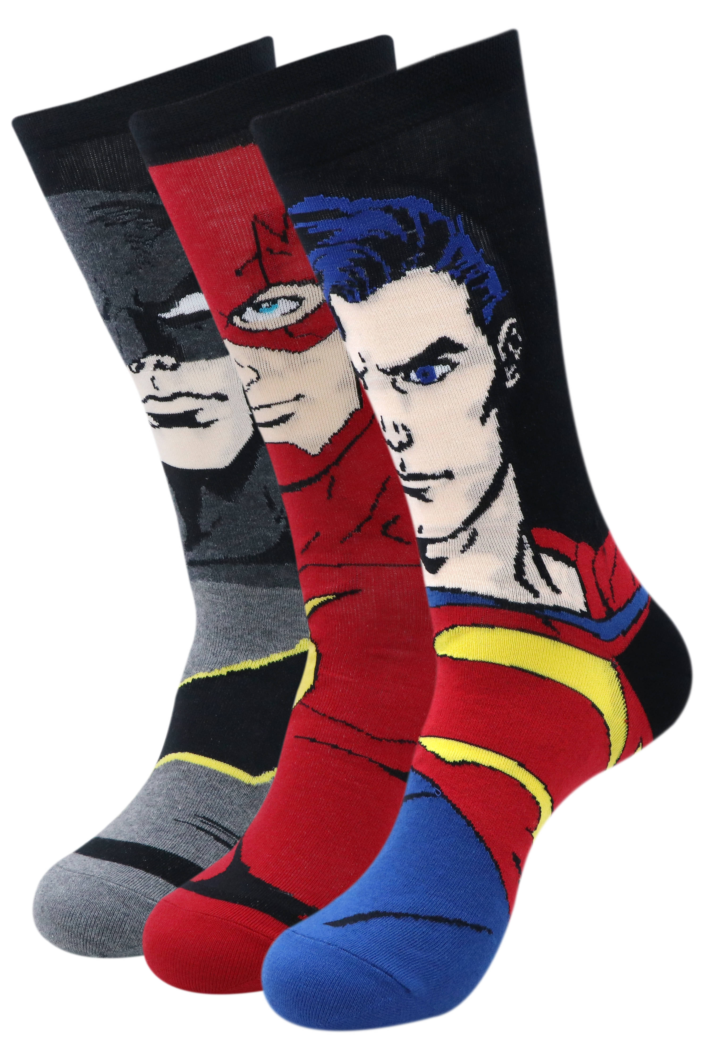     			Justice League - 100 Percent Cotton Men's Printed Multicolor Full Length Socks ( Pack of 3 )
