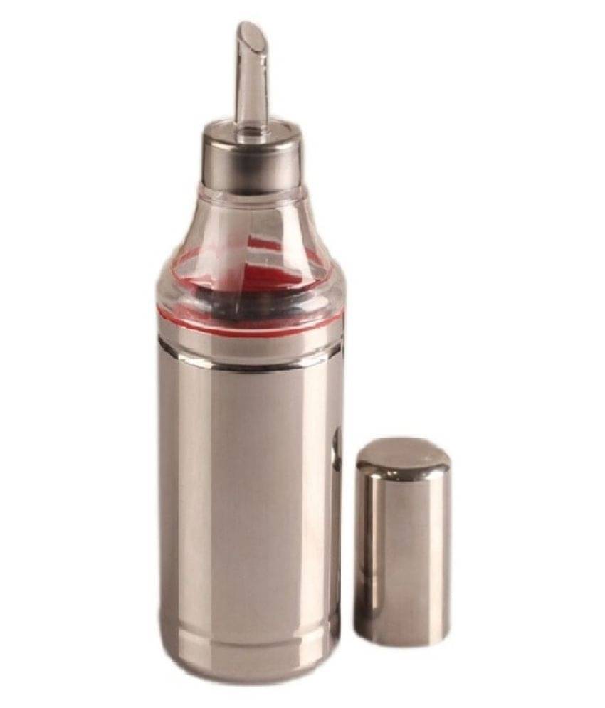     			Dynore Oil Dropper 350 ml Steel Oil Container/Dispenser Set of 1 350 mL