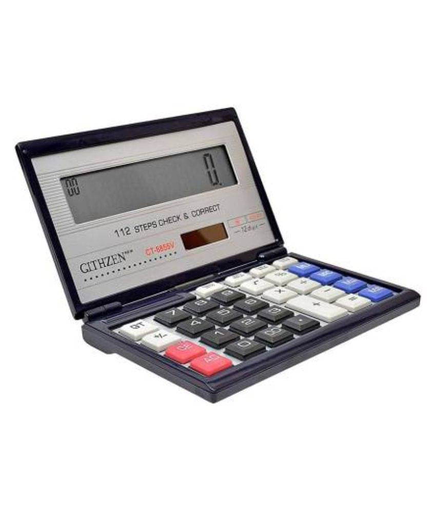Folding Desktop Electronic Calculator 12 Digits 112 Steps Check & Correct Battery & Solar Dual Powered Larger Display for Home School Student Business Calculating Folding Desktop Electronic Calculator 12 Digits 112 Steps Check & Correct Battery & Solar Dual Powered Larger Display for Home School Student Business Calculating