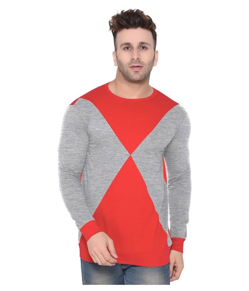 Tfurnish Cotton Blend Red Solids T-Shirt Tfurnish Cotton Blend Red Solids T-Shirt