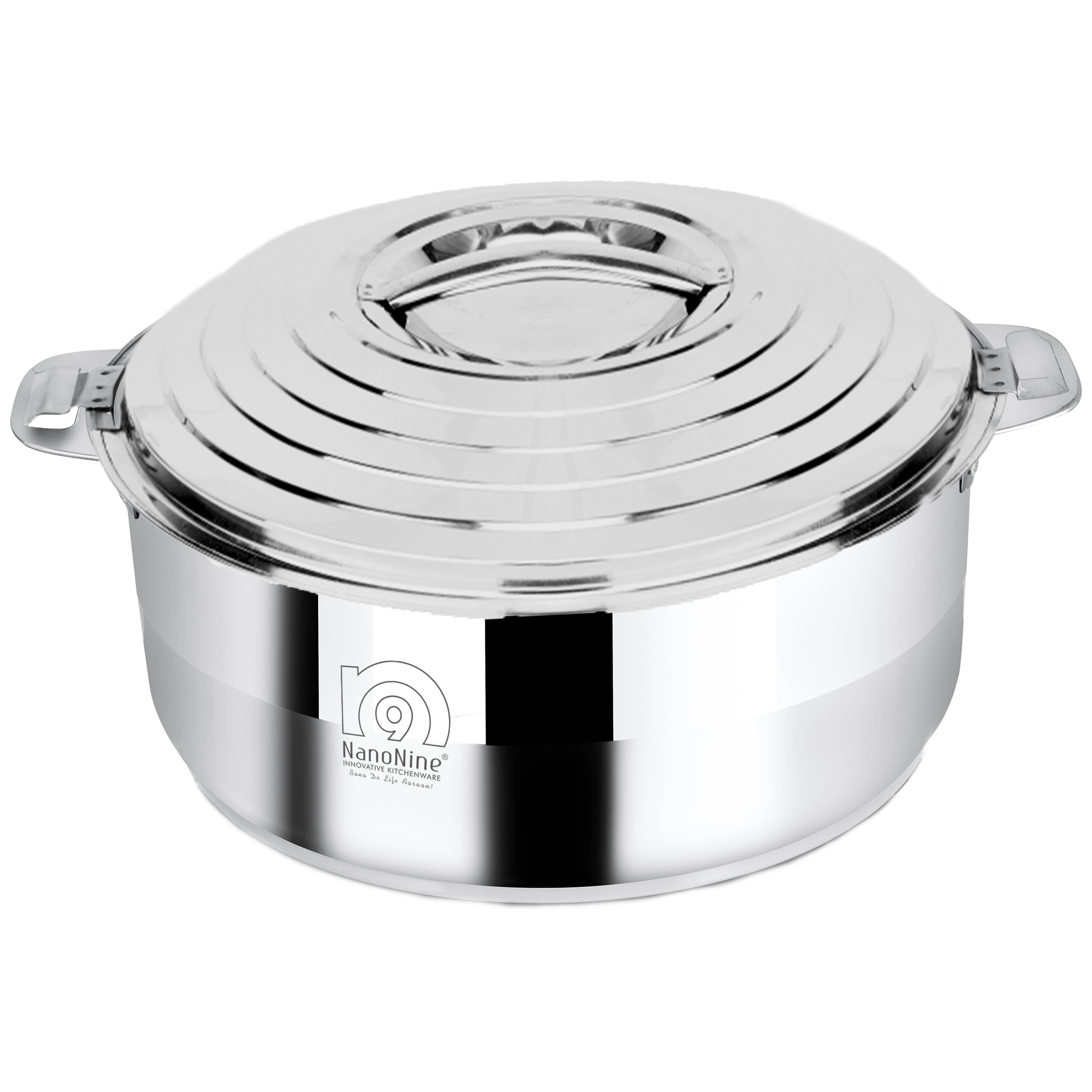 Nanonine Hot Galaxy Double Wall Insulated Stainless Steel Casserole With Steel Lid, 1.9 Litre, 1 Pc