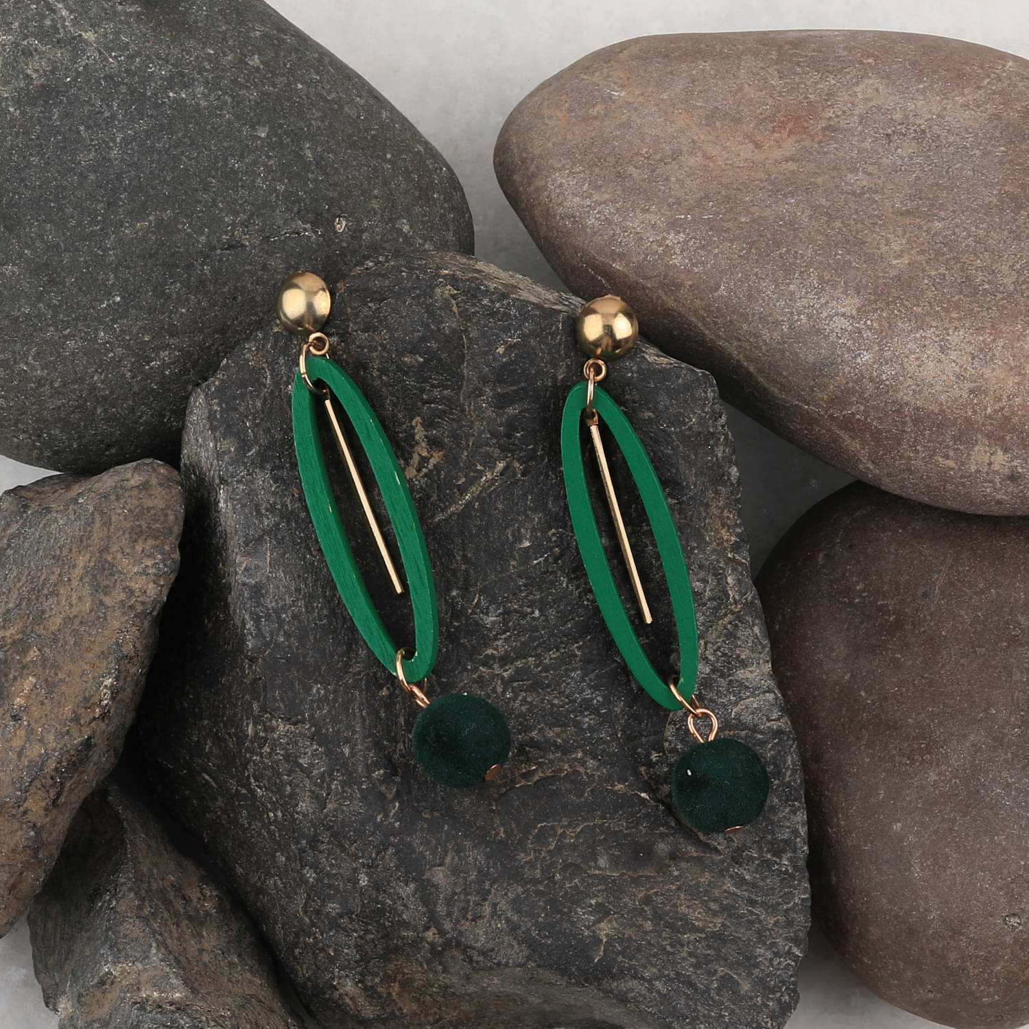    			SILVER SHINE  Attractive Wooden Light Weight Earrings for Girls and Women.