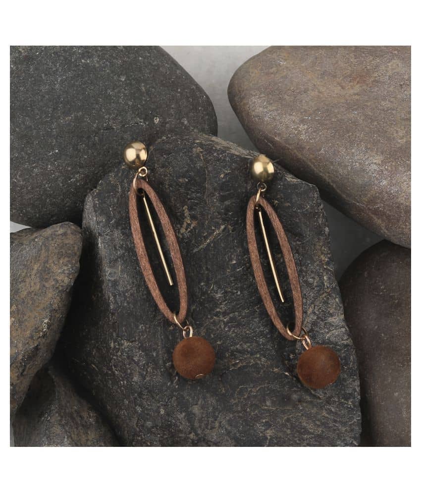 SILVER SHINE Delicate Party Wear Wooden Dangles Earrings Perfect and Different Look for women girl. - Earrings | Buy online on ZillyBuy