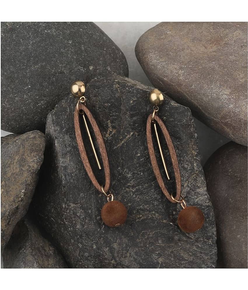 SILVER SHINE Delicate Party Wear Wooden Dangles Earrings Perfect and Different Look for women girl. - Earrings | Buy online on ZillyBuy