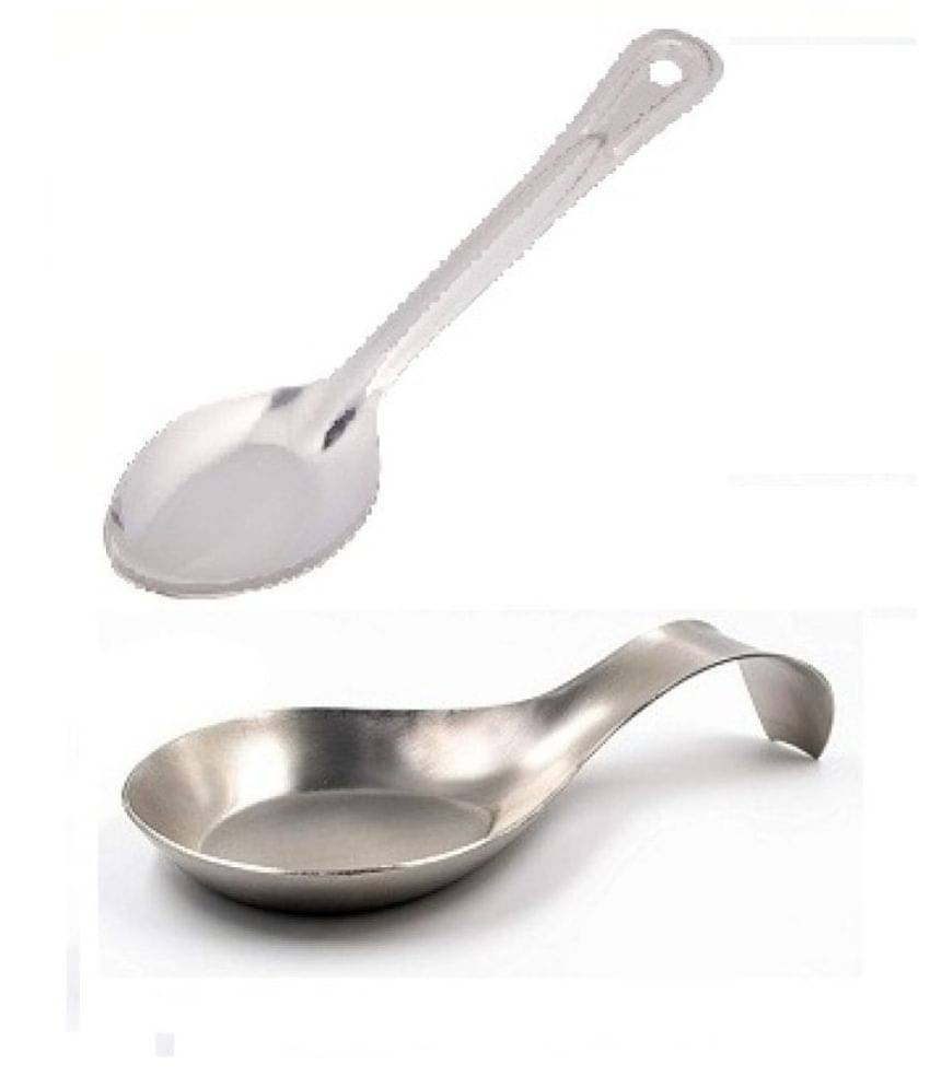     			Single spoon rest with cooking spoon