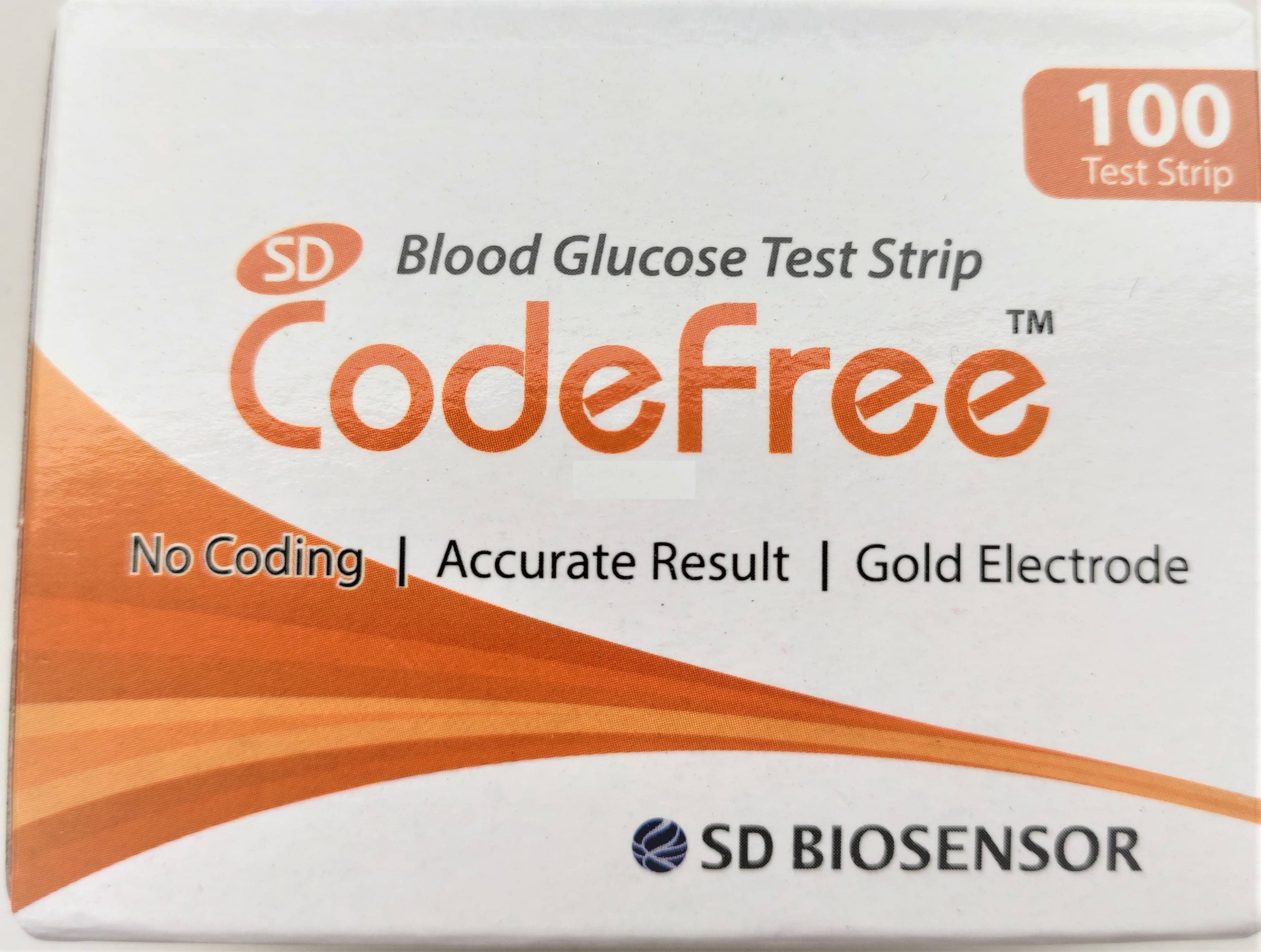 Codefree Sd Bloodglucose 100 Sugar Test Strip Codefree Sd Bloodglucose 100 Sugar Test Strip