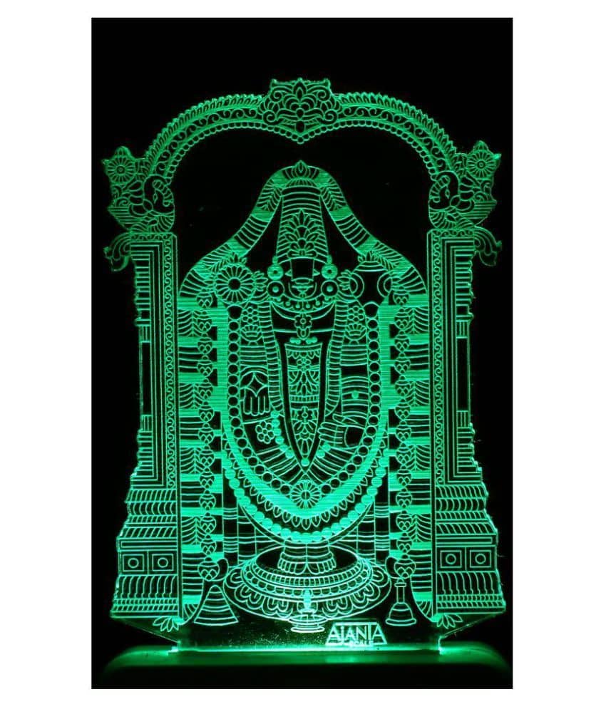 SUPER AJANTA 2047  Lord  Tirupati Balaji 3D Night Lamp Multi - Pack of 1 - Electricals | Buy online on ZillyBuy