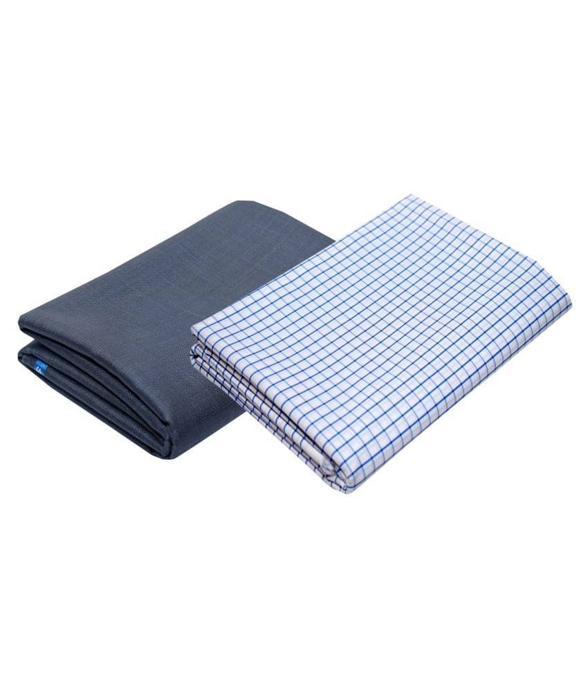 KUNDAN SULZ GWALIOR Multi Cotton Blend Unstitched Shirts & Trousers 1 Pant & 1 Shirt Pc For Men's KUNDAN SULZ GWALIOR Multi Cotton Blend Unstitched Shirts & Trousers 1 Pant & 1 Shirt Pc For Men's