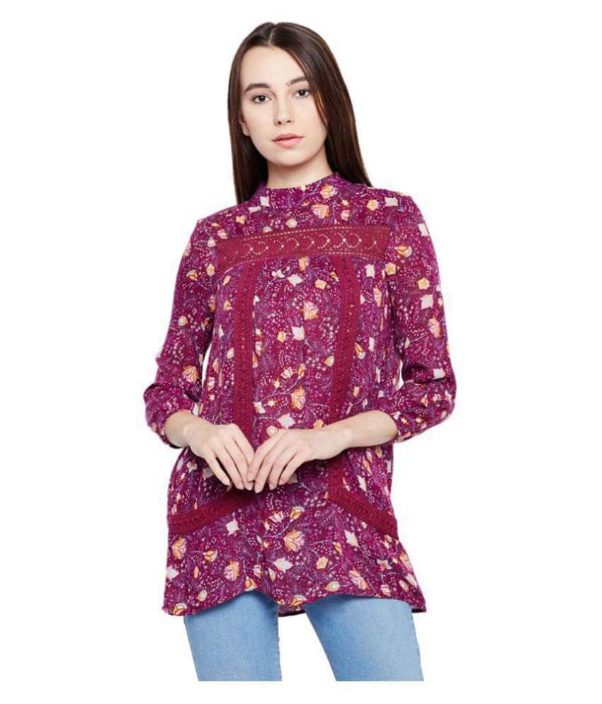     			Oxolloxo Women's Viscose Regular Top ( Purple )