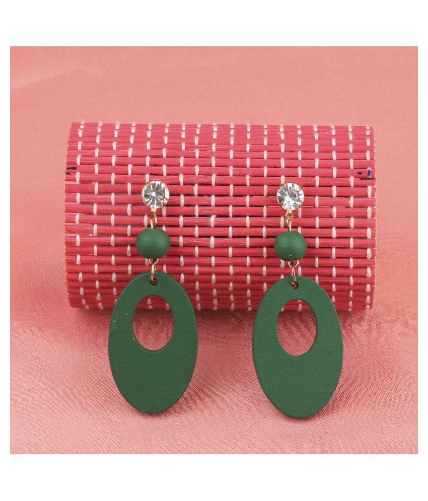 SILVER SHINE Beautiful Stylish Wooden Light Weight Dangler Earrings for Girls and Women. SILVER SHINE Beautiful Stylish Wooden Light Weight Dangler Earrings for Girls and Women.