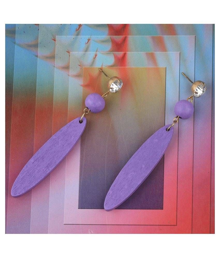 SILVER SHINE Charm designer Wooden Light Weight Dangler Earrings For Girls and Women SILVER SHINE Charm designer Wooden Light Weight Dangler Earrings For Girls and Women