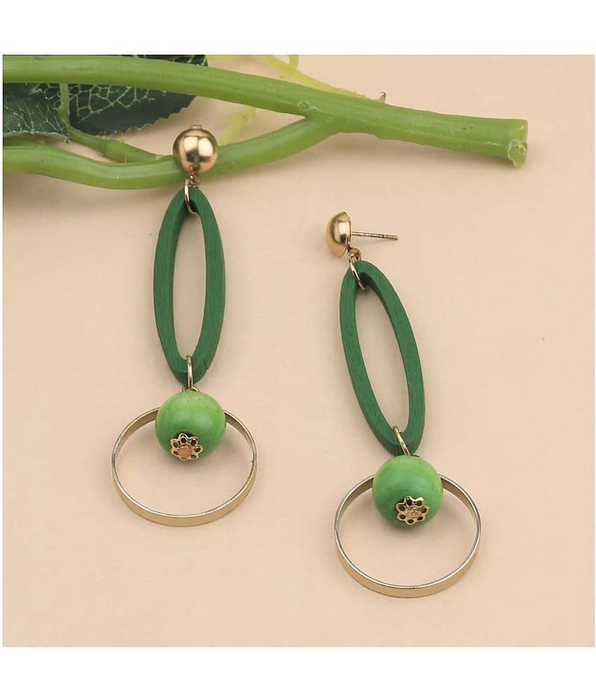 SILVER SHINE Delicate Party Wear Wooden Dangles Earrings Perfect and Different Look for women girl. - Earrings | Buy online on ZillyBuy