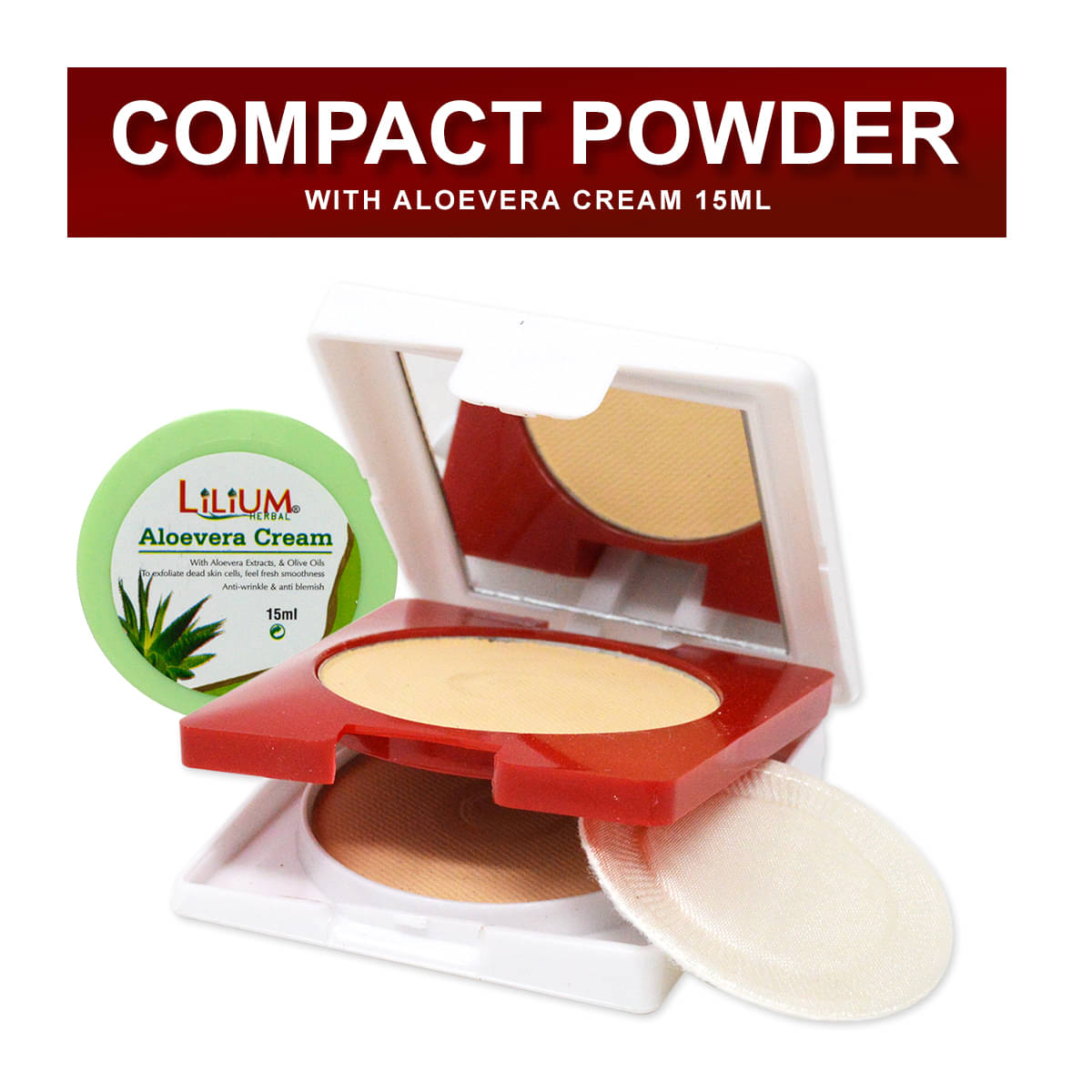 ADS UV Whitening Fairness-1125 Pressed Powder With Aloevera Cream Medium 20 g ADS UV Whitening Fairness-1125 Pressed Powder With Aloevera Cream Medium 20 g