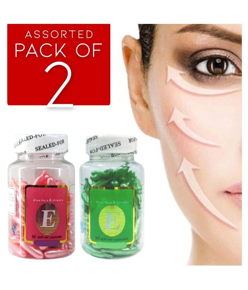 Adbeni Facial Essence Vitamin E Soft Facial Capsule Oil Face Serum 57 g Pack of 2