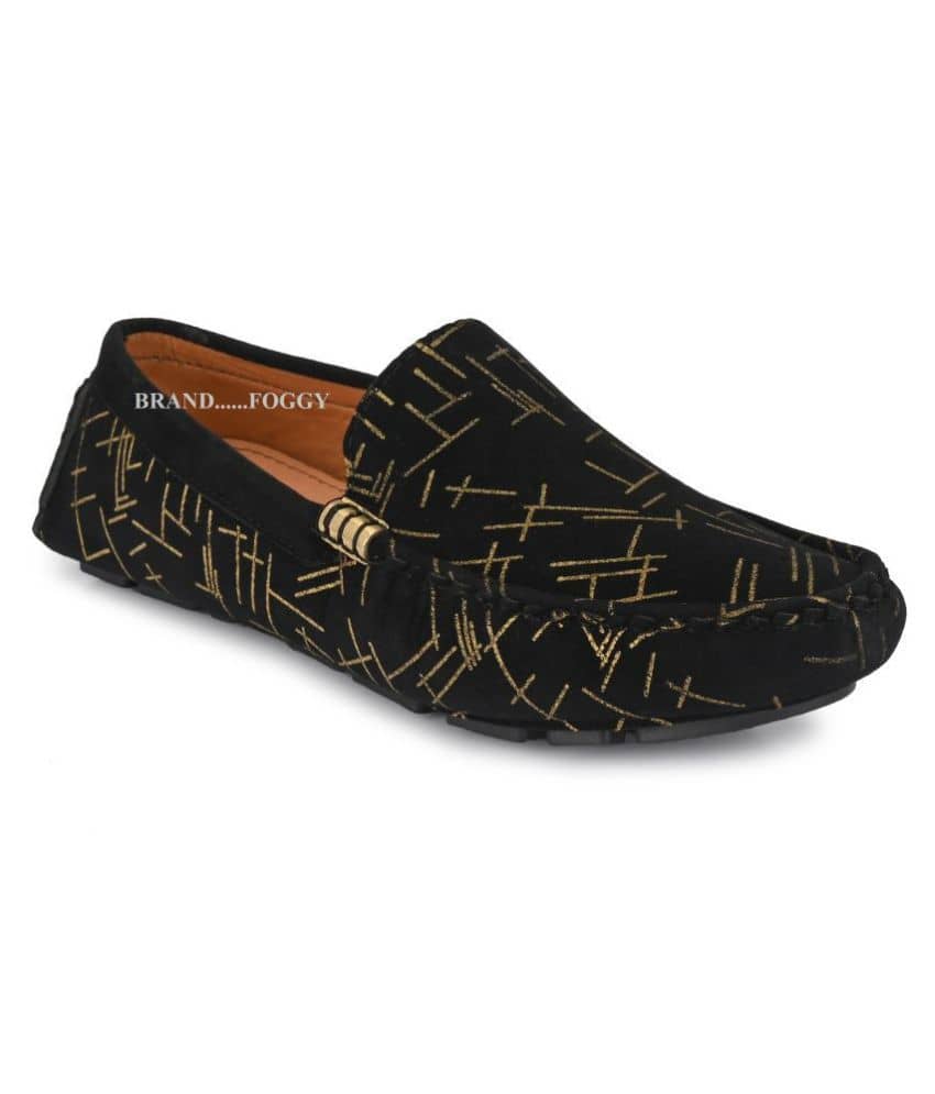 FOGGY - Black Men's Slip on loafers - Formal Shoes | Buy online on ZillyBuy