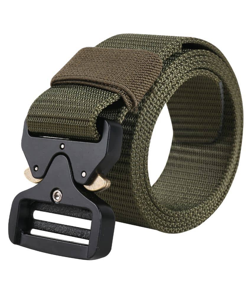 Edifier - Green Nylon Men's Casual Belt ( Pack of 1 )