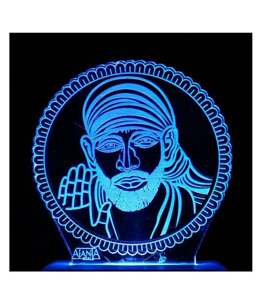 SUPER AJANTA 2019 Saibaba 3D Night Lamp Multi - Pack of 1 - Electricals | Buy online on ZillyBuy
