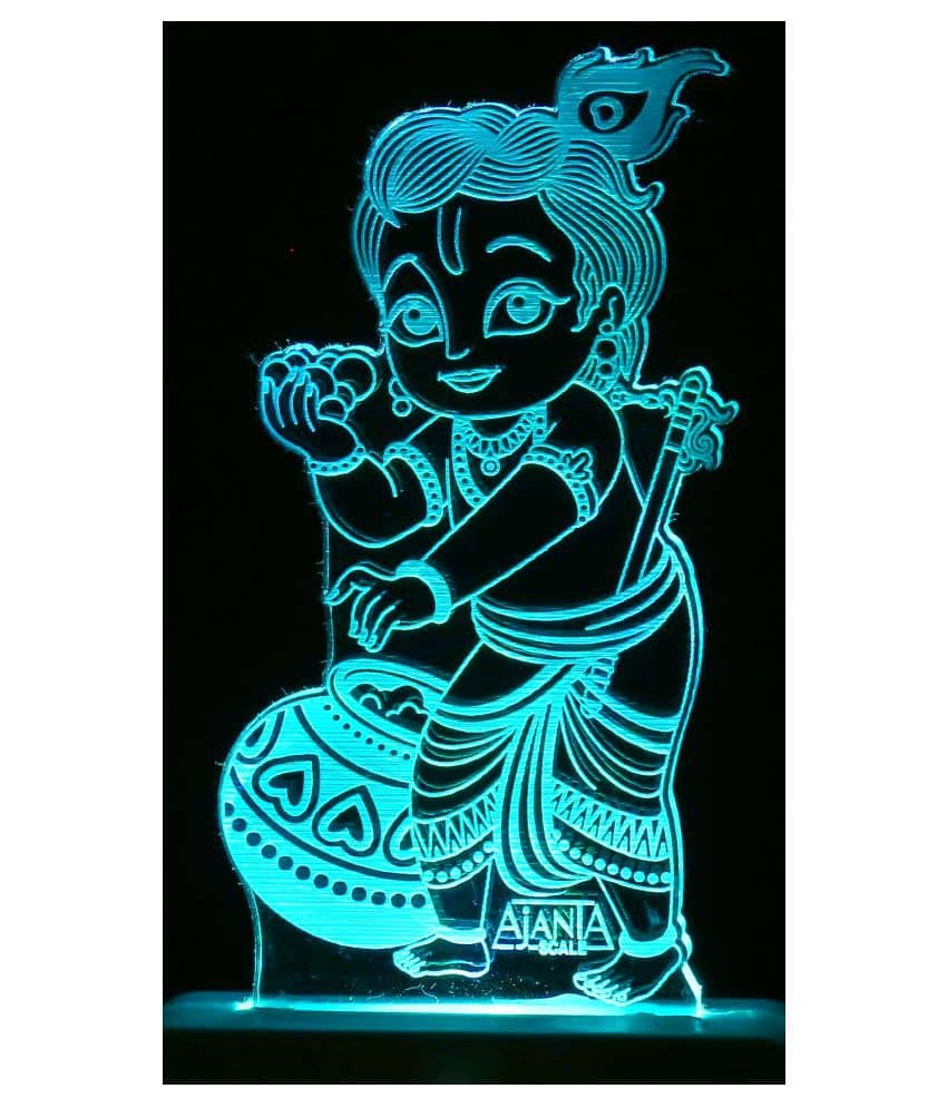 SUPER AJANTA 2034 Balkrisna  Makhanchor 3D Night Lamp Multi - Pack of 1 - Electricals | Buy online on ZillyBuy