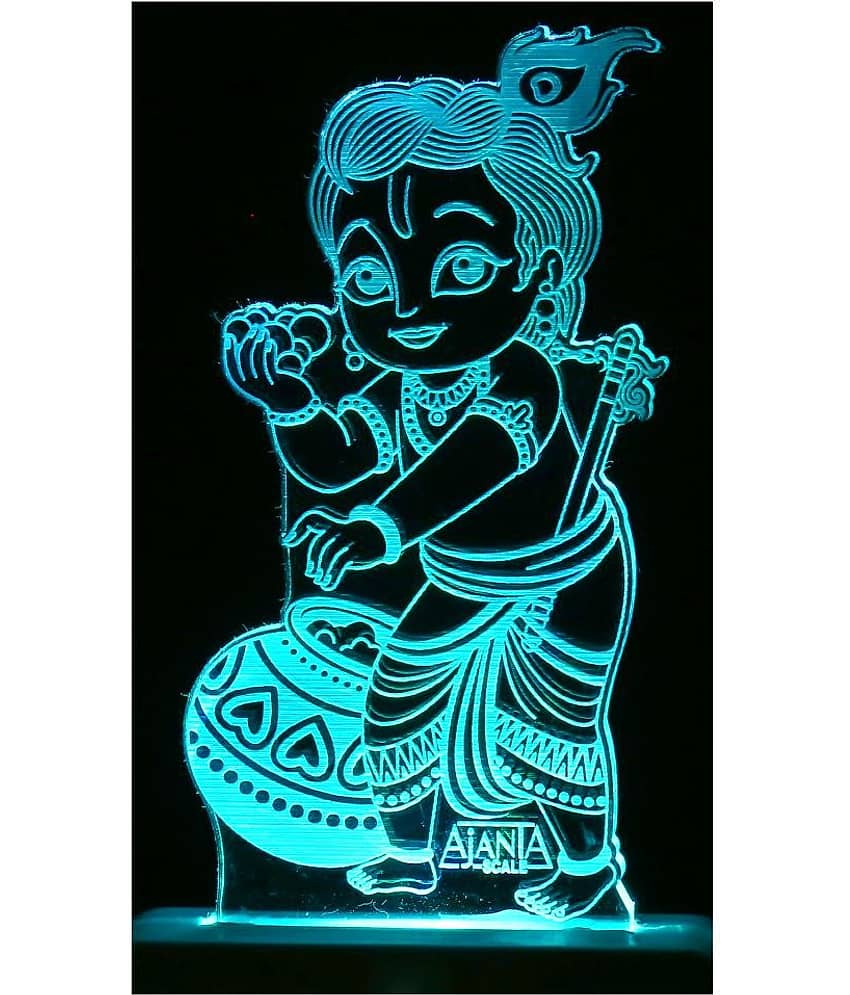 SUPER AJANTA 2034 Balkrisna Makhanchor 3D Night Lamp Multi - Pack of 1 - Electricals | Buy online on ZillyBuy