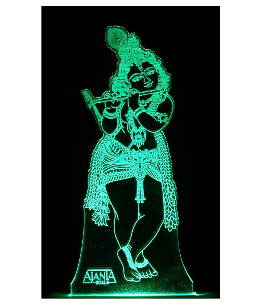 SUPER AJANTA 2039 Lord Krisna Murlidhar 3D Night Lamp Multi - Pack of 1 - Electricals | Buy online on ZillyBuy