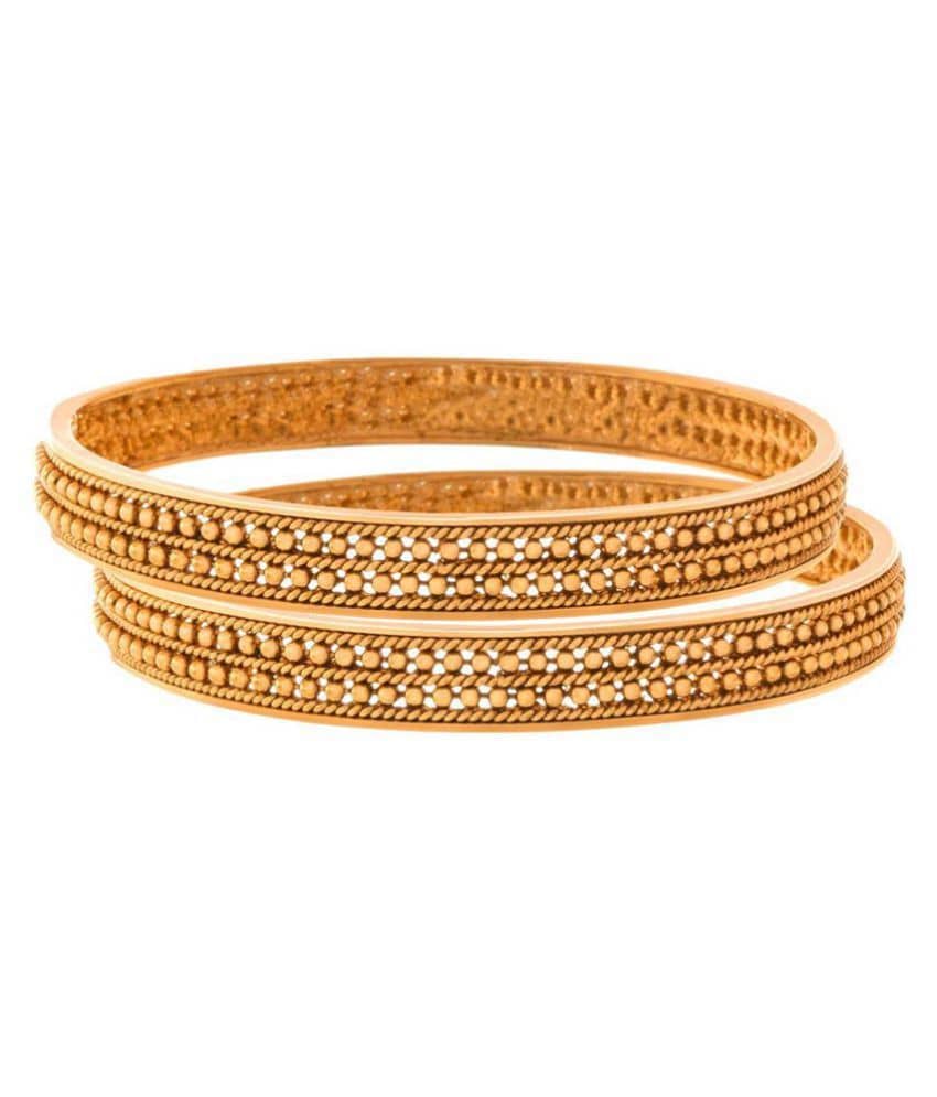 Traditional Ethnic One Gram Gold Plated Bead Designer Bangle Set for Women & Girls - Bangles & Bracelets | Buy online on ZillyBuy
