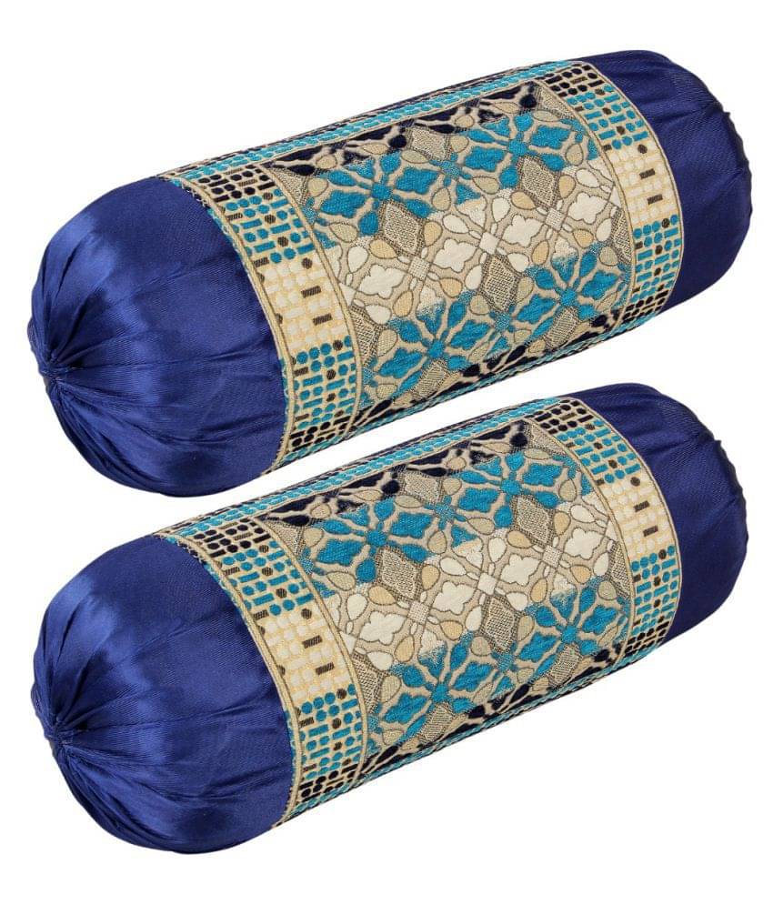 MAHALUXMI COLLECTION Set of 2 Velvet Bolster Covers MAHALUXMI COLLECTION Set of 2 Velvet Bolster Covers