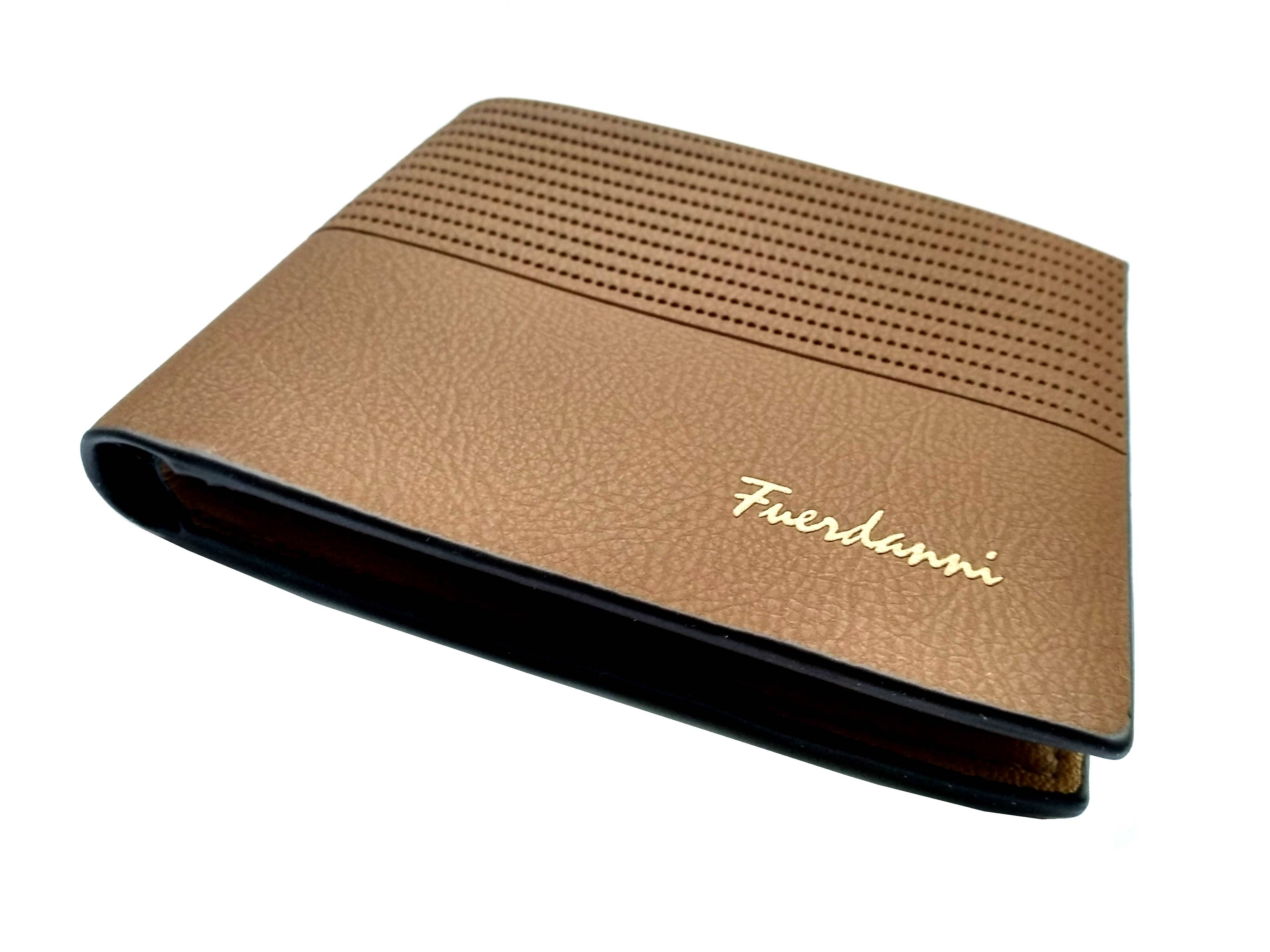     			Fuerdanni PU Brown Casual Regular Wallet