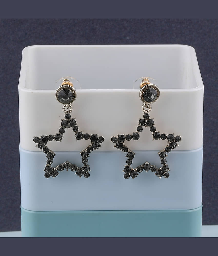 SILVER SHINE Charm Delicated Patry Wear Star Diamond Dangle Earring For Women Girl - Earrings | Buy online on ZillyBuy