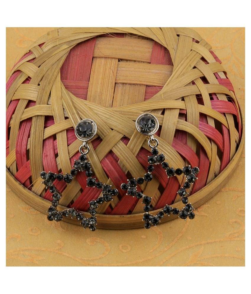     			SILVER SHINE Charm Delicated Patry Wear Star Diamond Dangle Earring For Women Girl