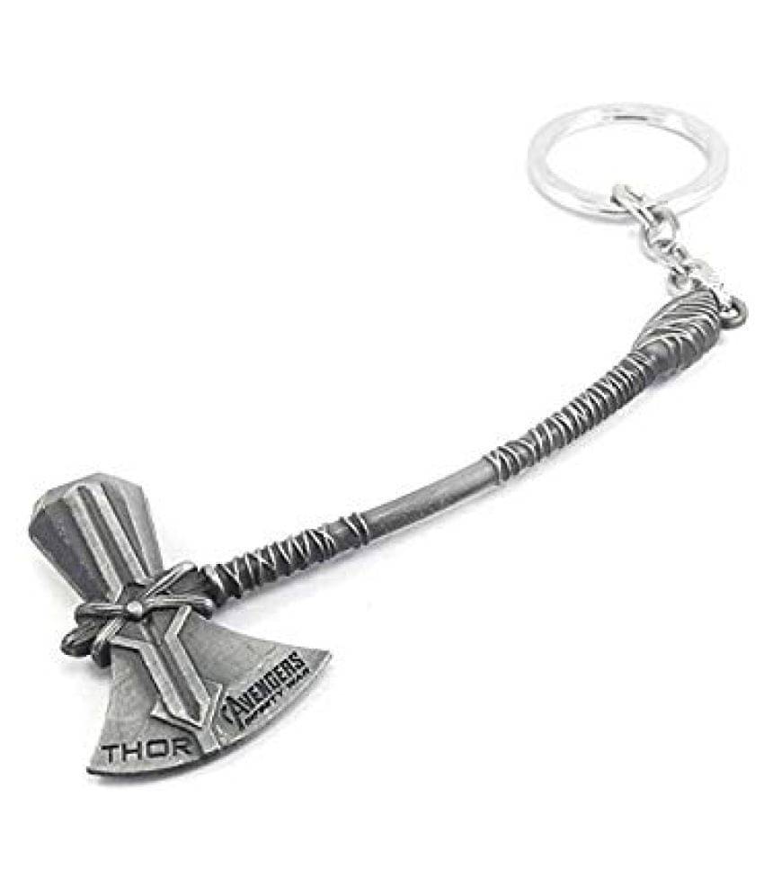 ZYZTA  Avengers Infinity War Thor Silver Axe Sword Key Chain     			ZYZTA  Avengers Infinity War Thor Silver Axe Sword Key Chain