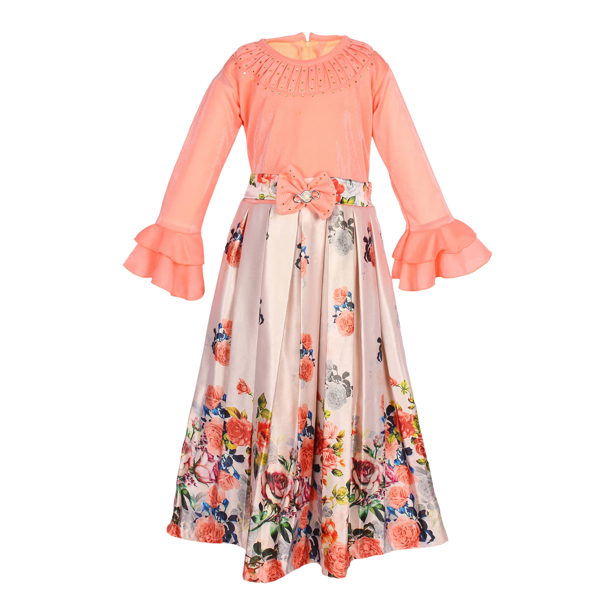 Arshia Fashions Polyester Gowns For Girls ( , Blue )