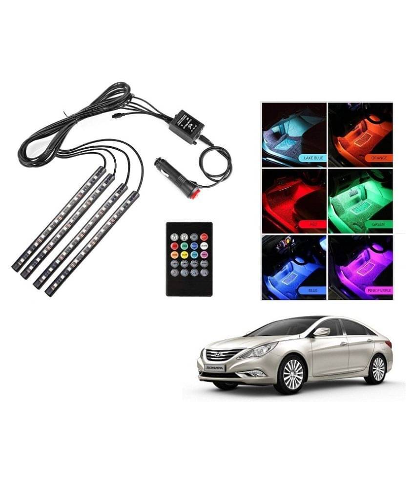     			AutoRight Atmosphere Light LED Wireless Remote Music Controller Car Interior Strip Light Lamp Kit For Hyundai Sonata