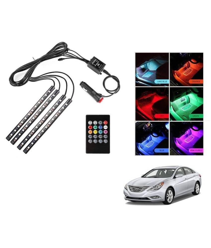     			AutoRight Atmosphere Light LED Wireless Remote Music Controller Car Interior Strip Light Lamp Kit For Hyundai Sonata Fluidic