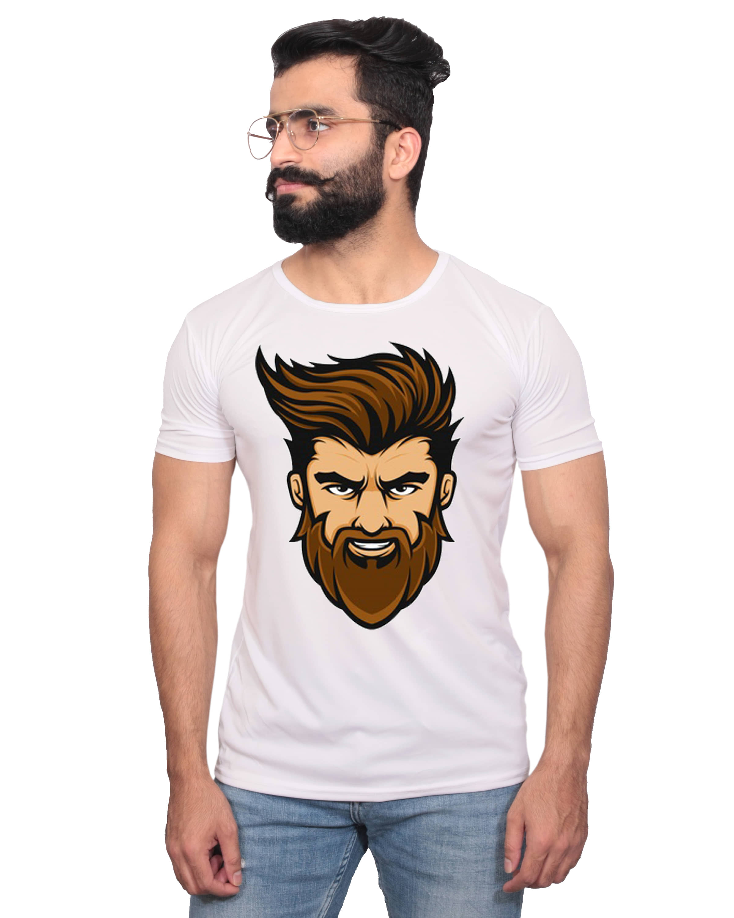 Nityanand Enterprises White Cotton Blend T-Shirt