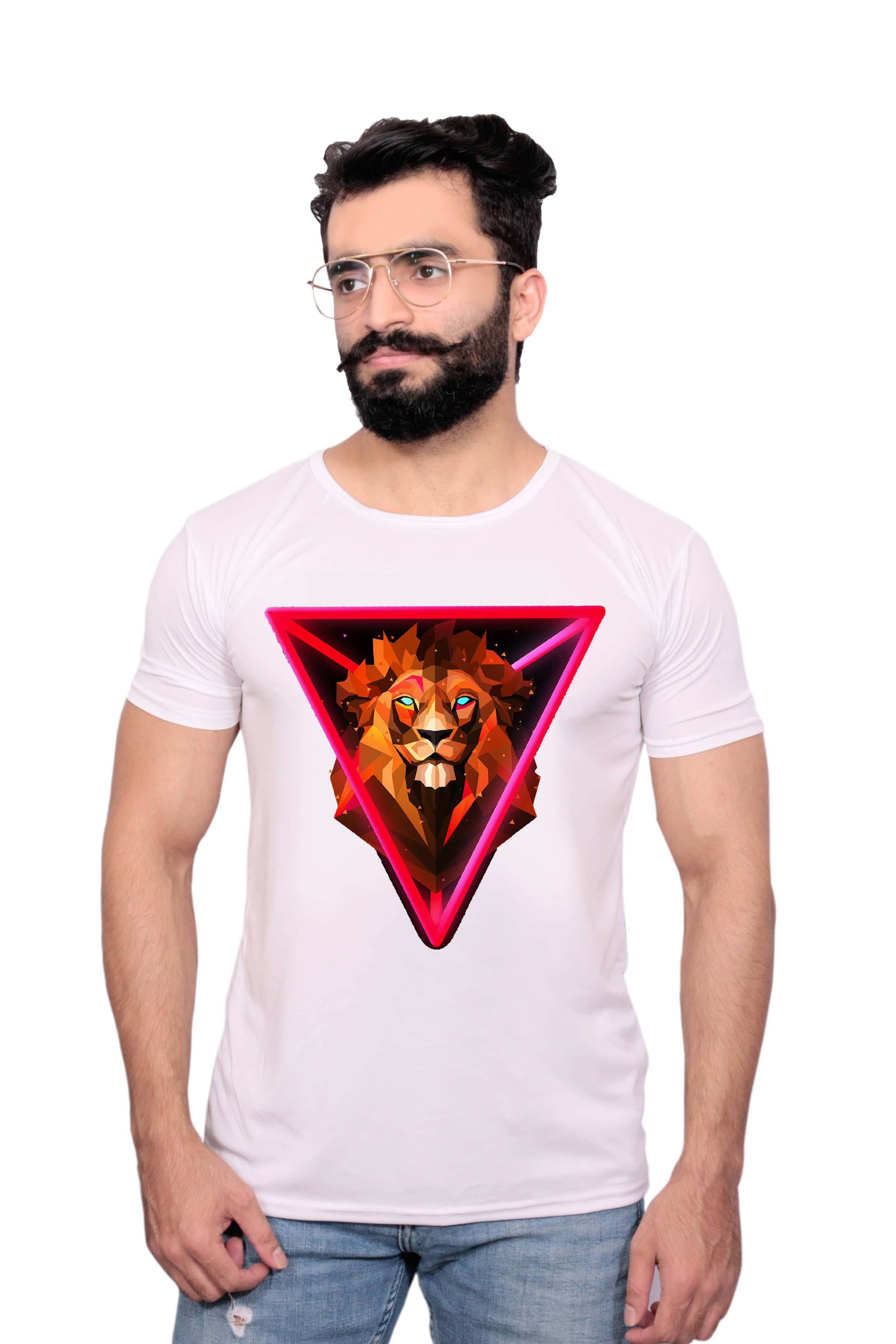 Nityanand Enterprises White Cotton Blend T-Shirt