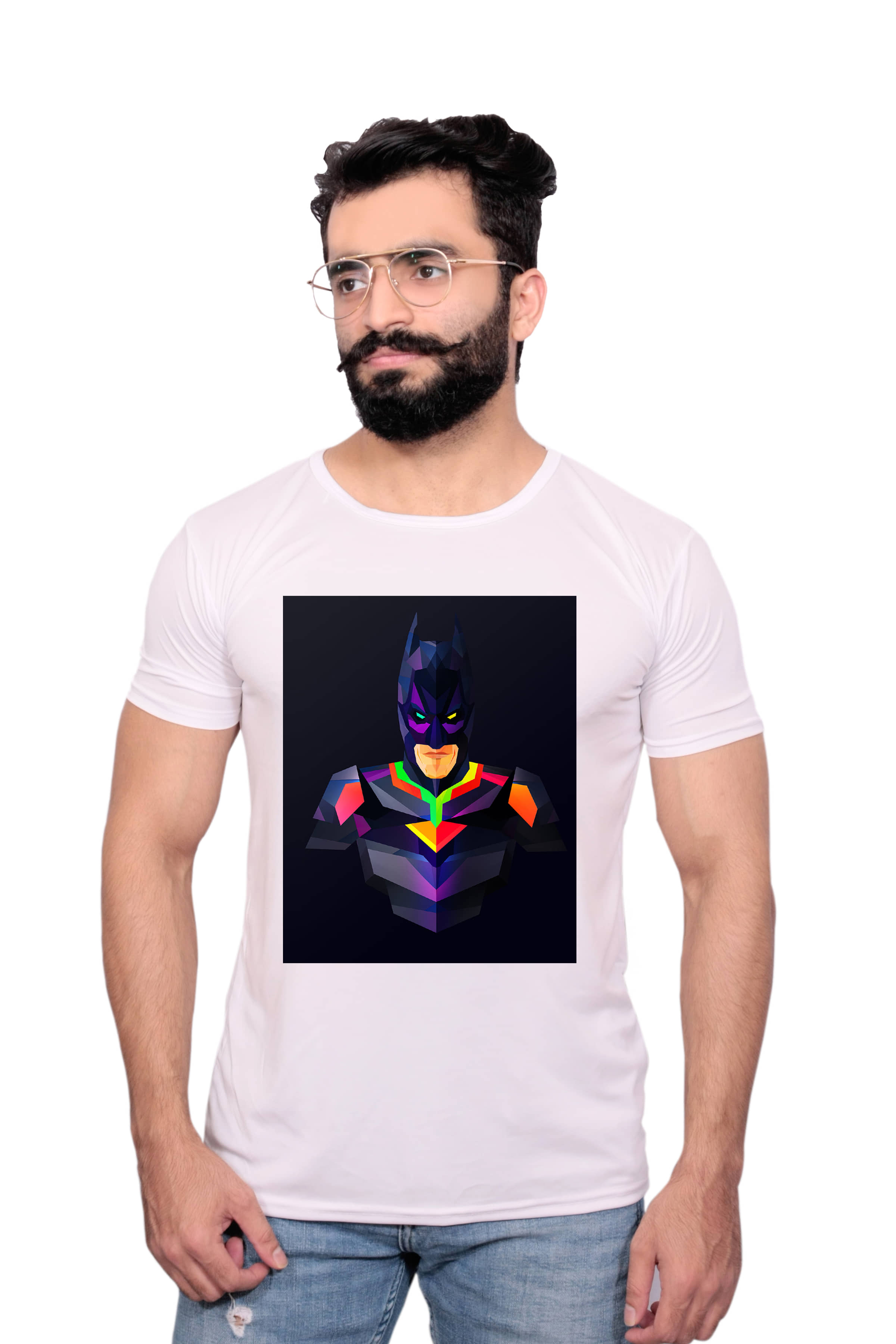 Nityanand Enterprises White Cotton Blend T-Shirt