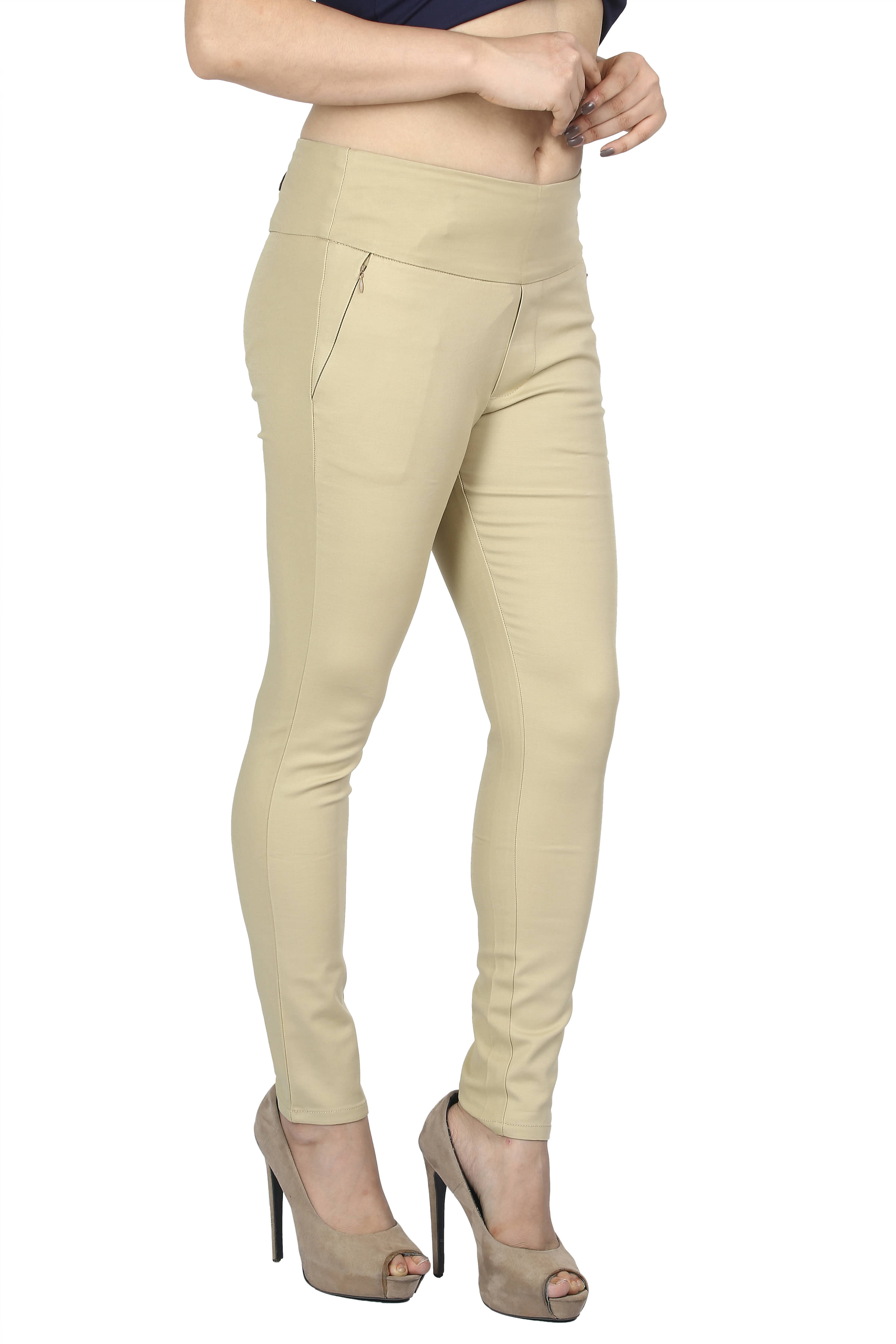     			FCK-3 Cotton Lycra Jeggings - Brown