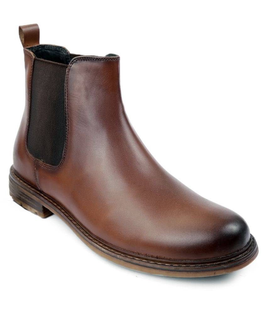 SHENCES Tan Casual Boot SHENCES Tan Casual Boot
