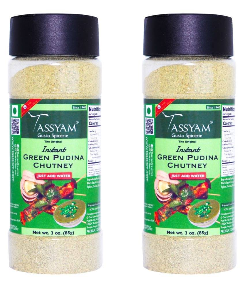 Tassyam Pudina Chutney 170 gm Pack of 2     			Tassyam Pudina Chutney 170 gm Pack of 2