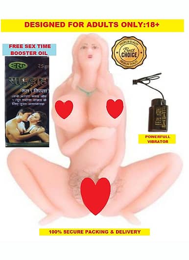 Naughty Toy Daily Needs Realistic Soft Silicon Sex Doll with Hairy Pussy Sex  Toy For Men ( Free Sandha Oil)