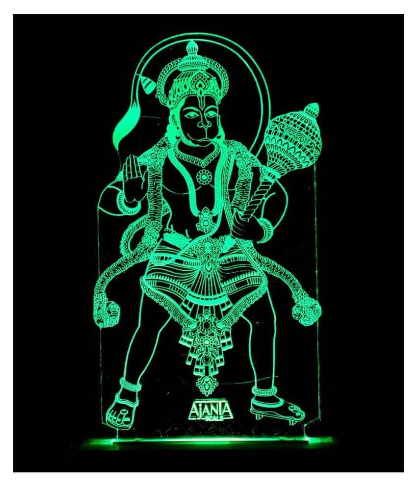 SUPER AJANTA Lord Hanumanji Pavanputra Anjaniputra Balaji 2009 Night Lamp Multi - Pack of 1 - Electricals | Buy online on ZillyBuy