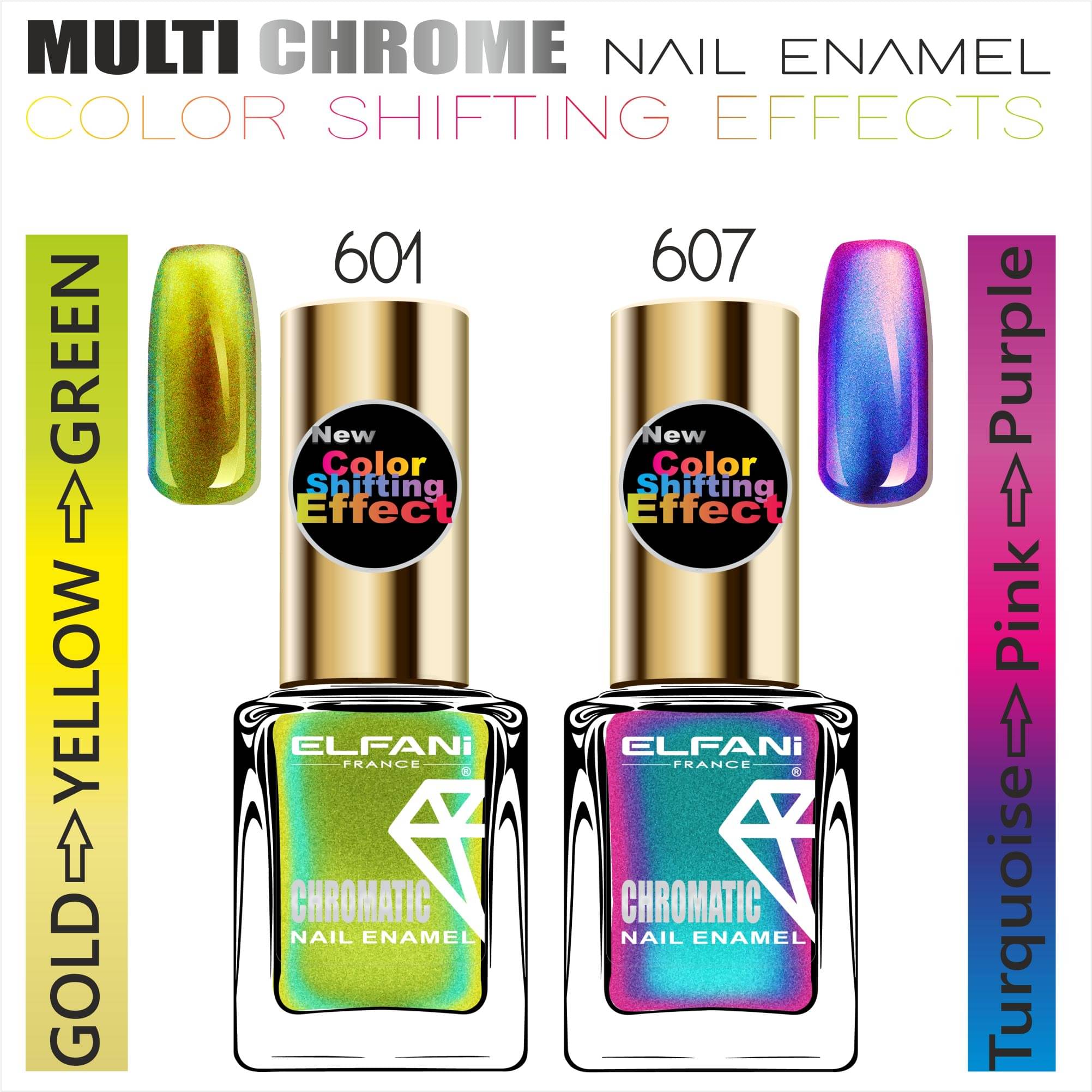     			Elfani Nail Polish Multi Shimmer 18 mL