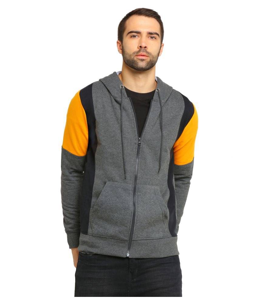 Maniac Cotton Blend Hooded Men's Sweatshirt - Grey ( Pack of 1 )     			Maniac Cotton Blend Hooded Men's Sweatshirt - Grey ( Pack of 1 )