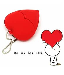 Pankreeti PKT650 Red Heart 128GB USB 2.0 Fancy Pendrive Pack of 1