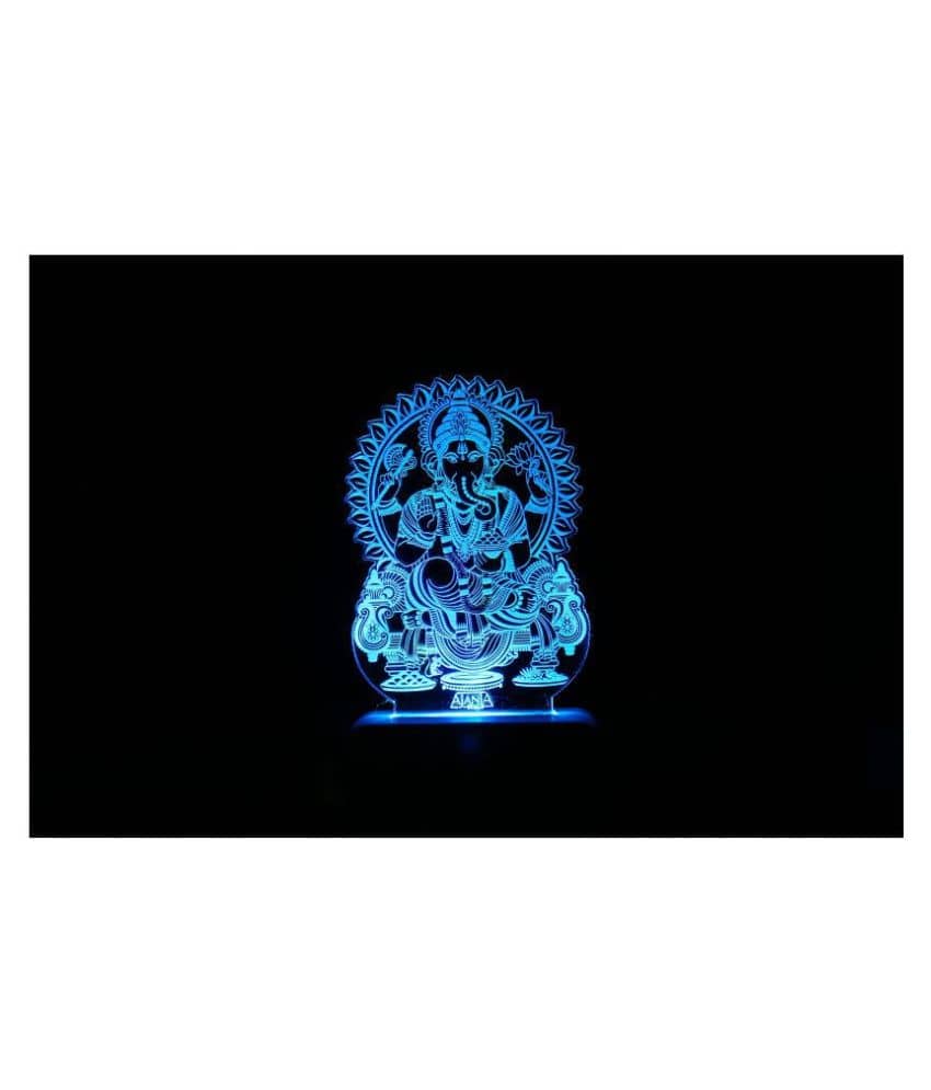 SUPER AJANTA Lord ganesha Vignaharta 2027 3D Night Lamp Multi - Pack of 1 - Electricals | Buy online on ZillyBuy