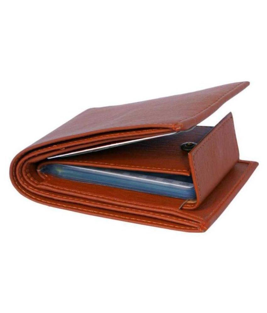     			Shaphio Leather Brown Casual Regular Wallet