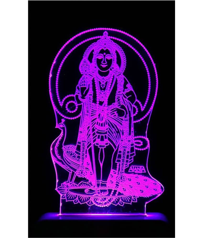SUPER AJANTA 2033 Lord Kartikey 3D Night Lamp Multi - Pack of 1 - Electricals | Buy online on ZillyBuy