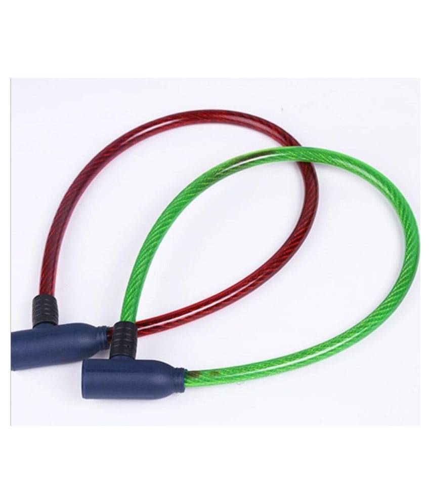     			Villy™ Multicolour Cable Type Helmet Lock - Non-Resettable Number Lock