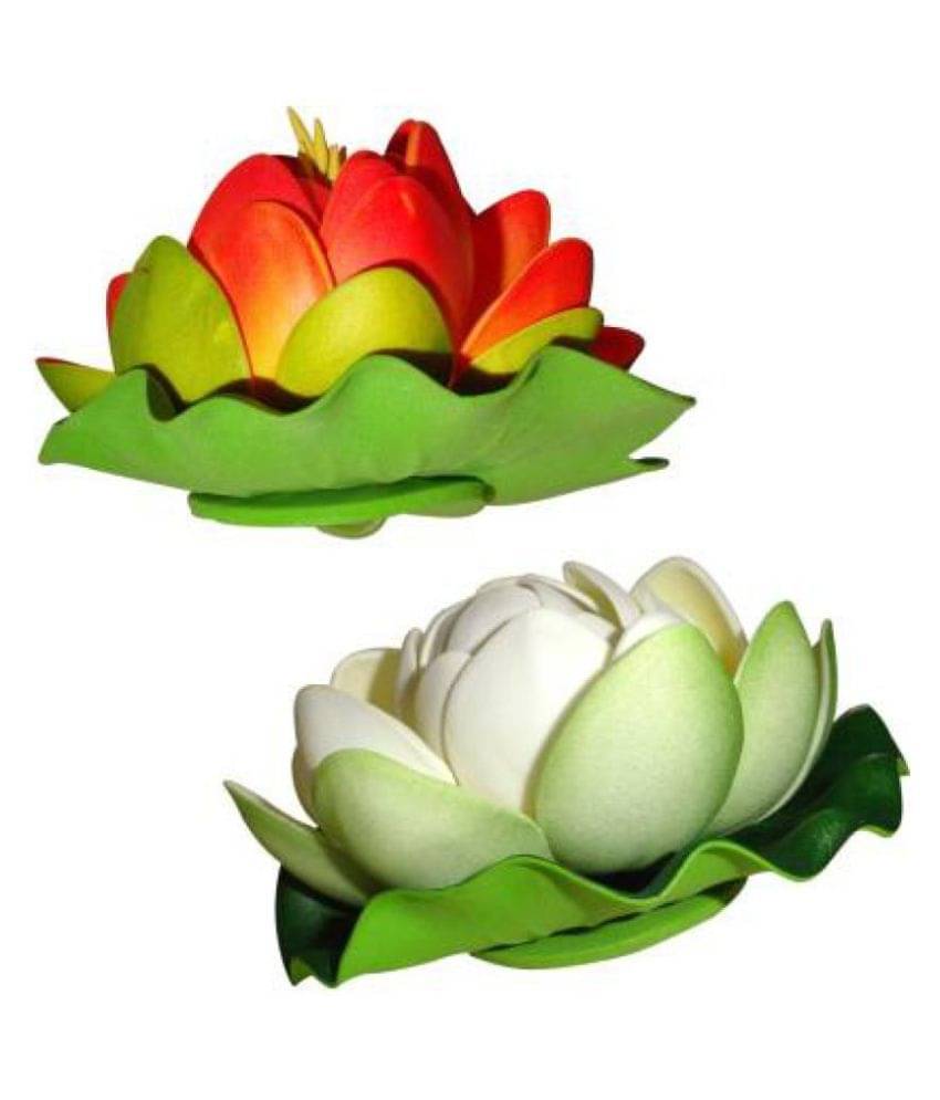 Green plant indoor Lotus Multicolour Floating Flowers - Pack of 2 Green plant indoor Lotus Multicolour Floating Flowers - Pack of 2