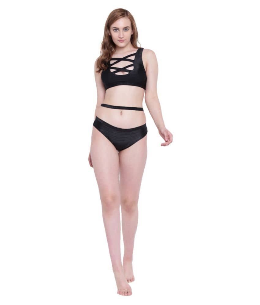 La Intimo Polyester Plunge Bra - Black